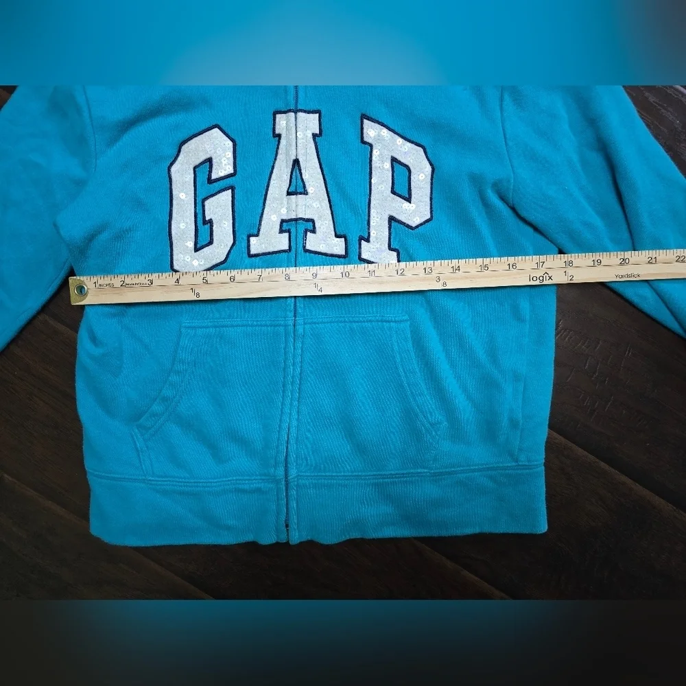 Gap Kids Full Zip Logo Blue Hoodie XXL